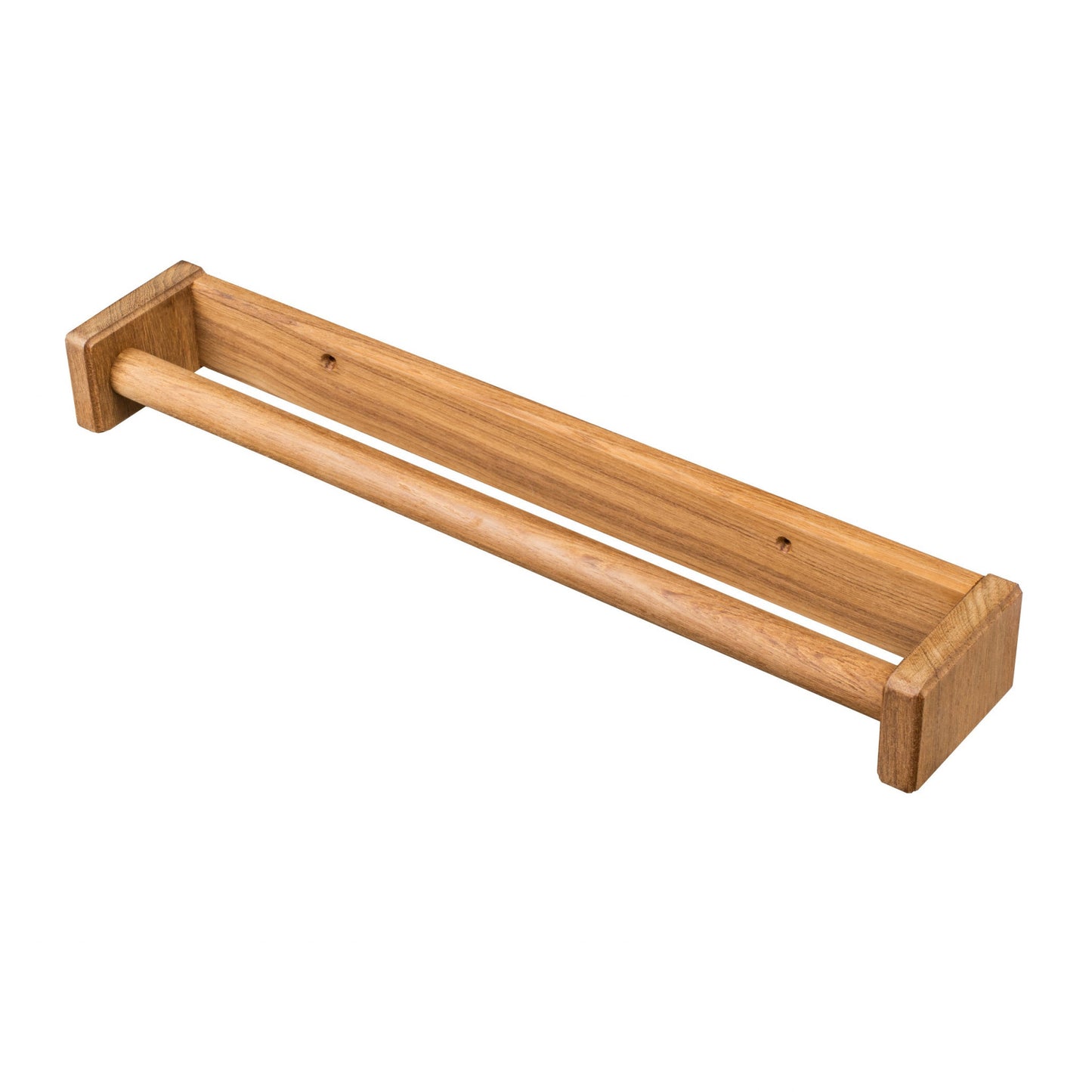 16" Traditional Solid Teak Towel Bar-4