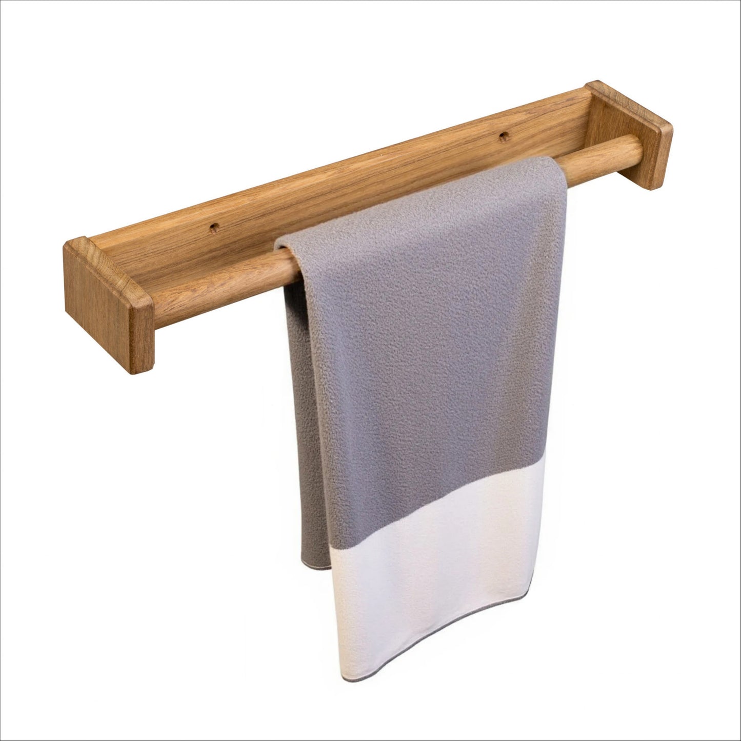16" Traditional Solid Teak Towel Bar-3