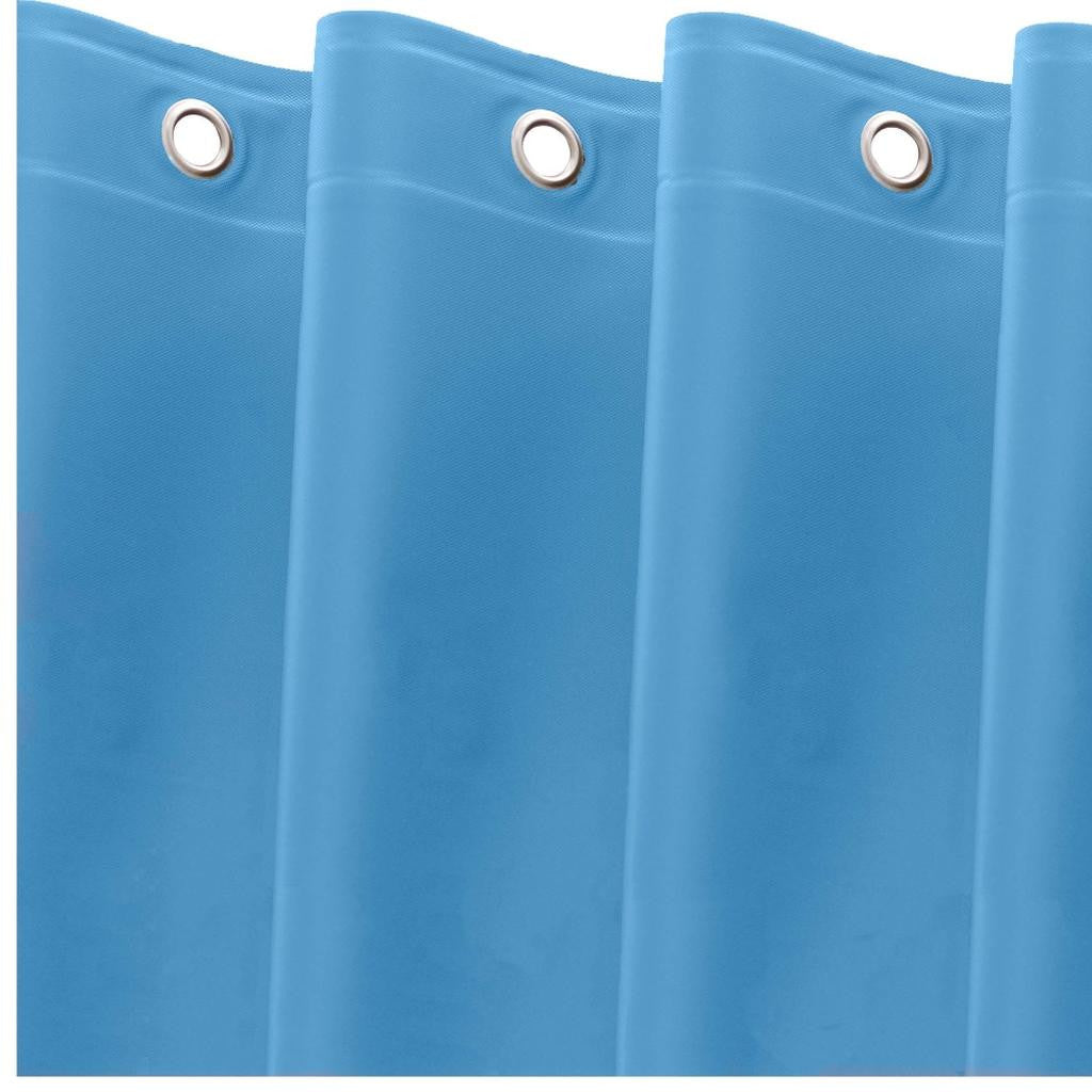 72" Sky Blue Vinyl Shower Curtain Liner-3