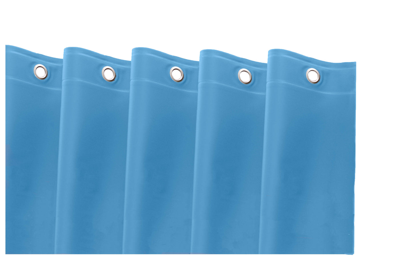 72" Sky Blue Vinyl Shower Curtain Liner-1