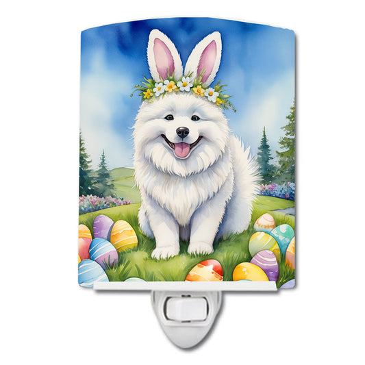 Samoyed Easter Egg Hunt Ceramic Night Light-0